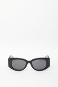 CASABLANCA BLACK OVAL WAVE SUNGLASSES
