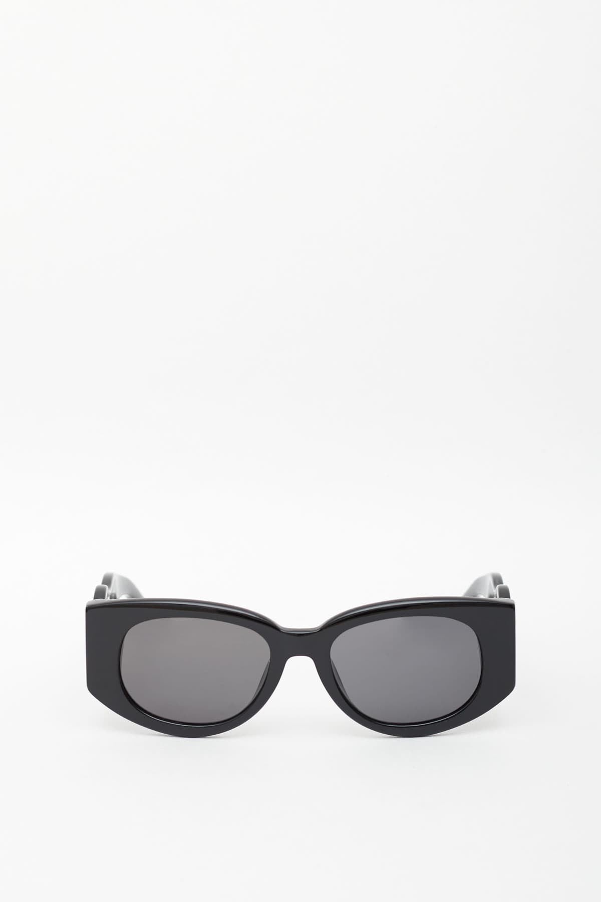 CASABLANCA BLACK OVAL WAVE SUNGLASSES