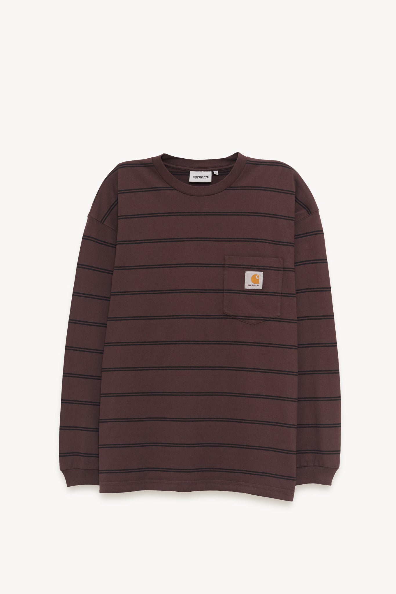 CARHARTT WIP STRIPE PALISANDER LS CARDONA POCKET T SHIRT
