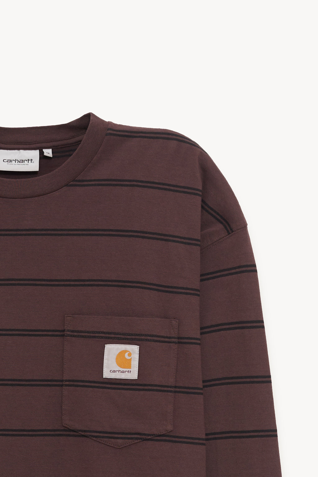 CARHARTT WIP STRIPE PALISANDER LS CARDONA POCKET T SHIRT