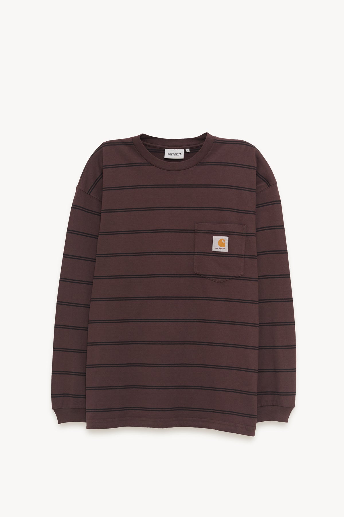 CARHARTT WIP STRIPE PALISANDER LS CARDONA POCKET T-SHIRT