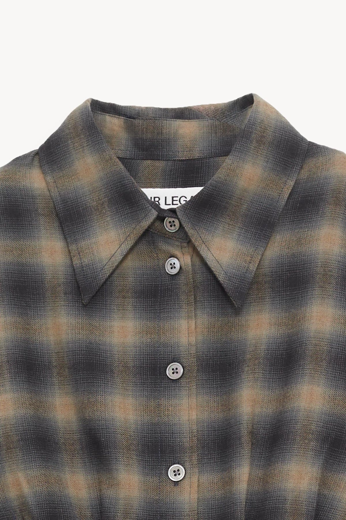 OUR LEGACY YUKON CHECK WOOLTON ENVELOP SHIRT