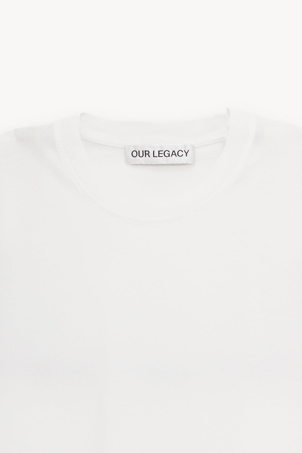 OUR LEGACY WHITE CLEAN JERSEY CLASSIC T-SHIRT