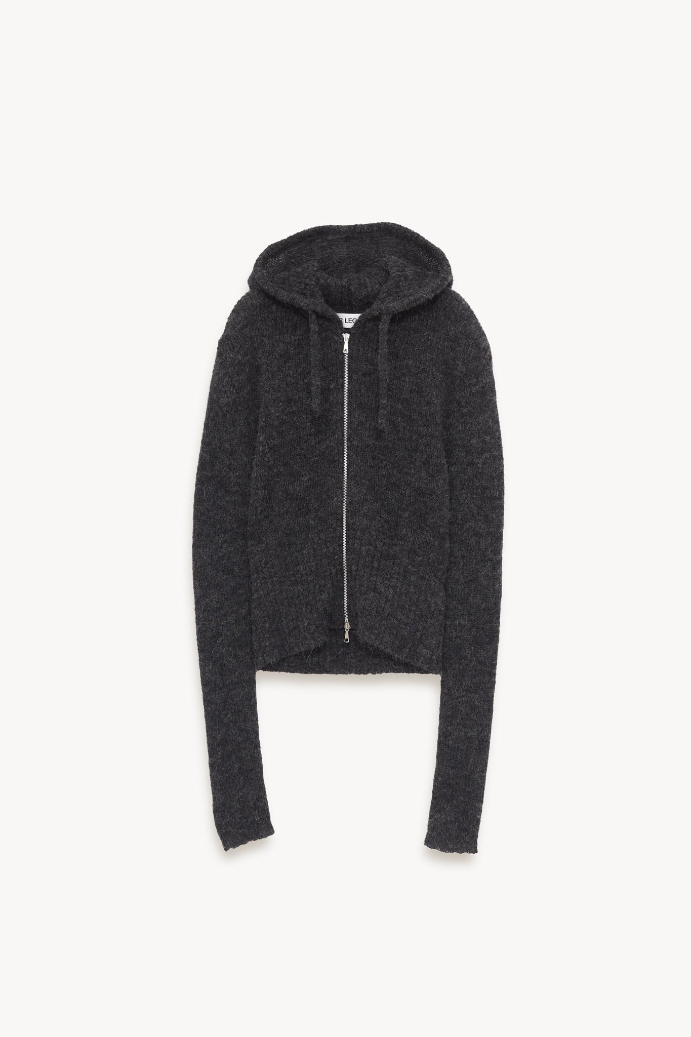 OUR LEGACY CHARCOAL MELANGE FUZZY ALPACA COMPACT HOOD