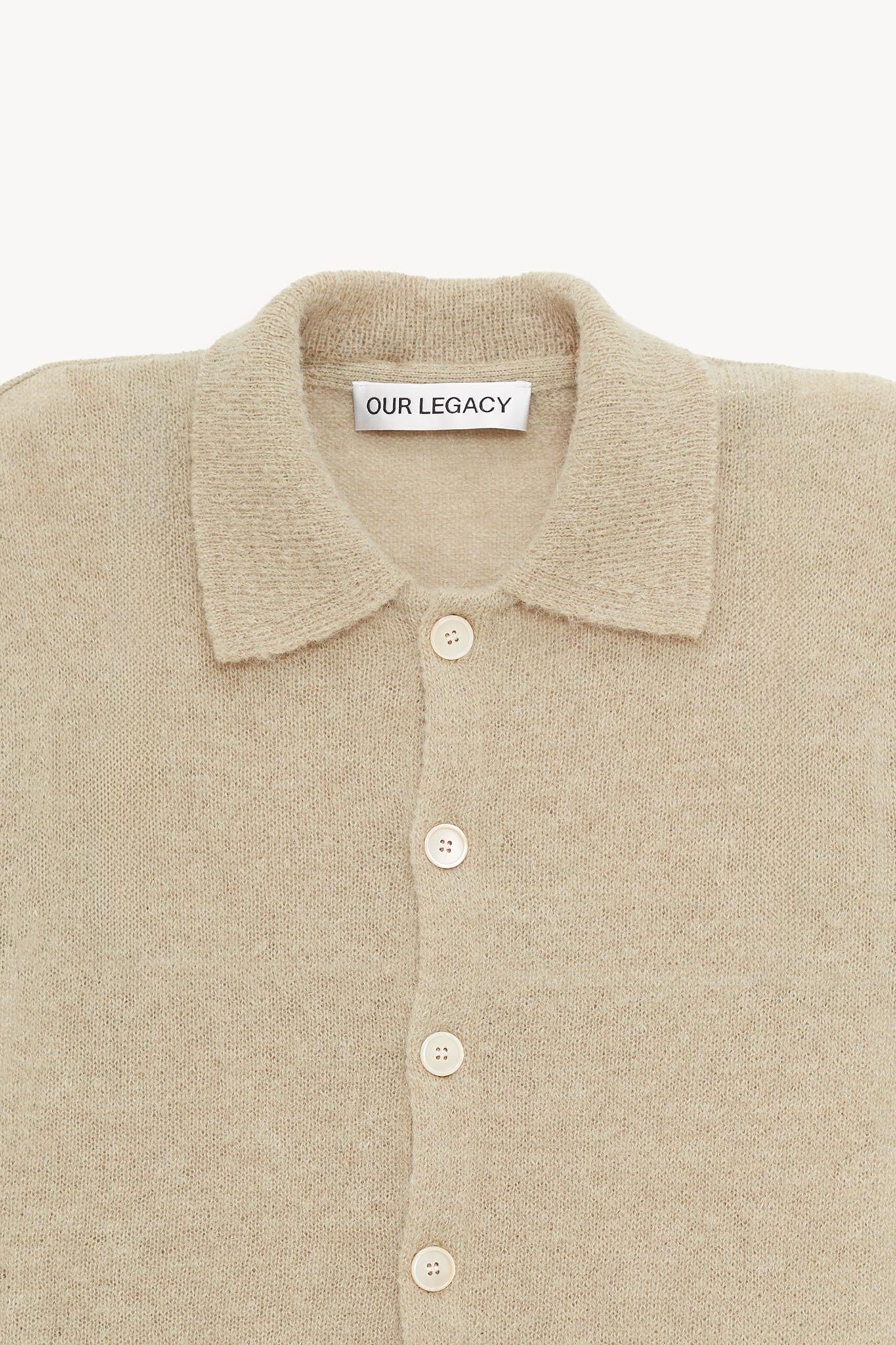 OUR LEGACY SOFT SAGE FUZZY ALPACA EVENING POLO