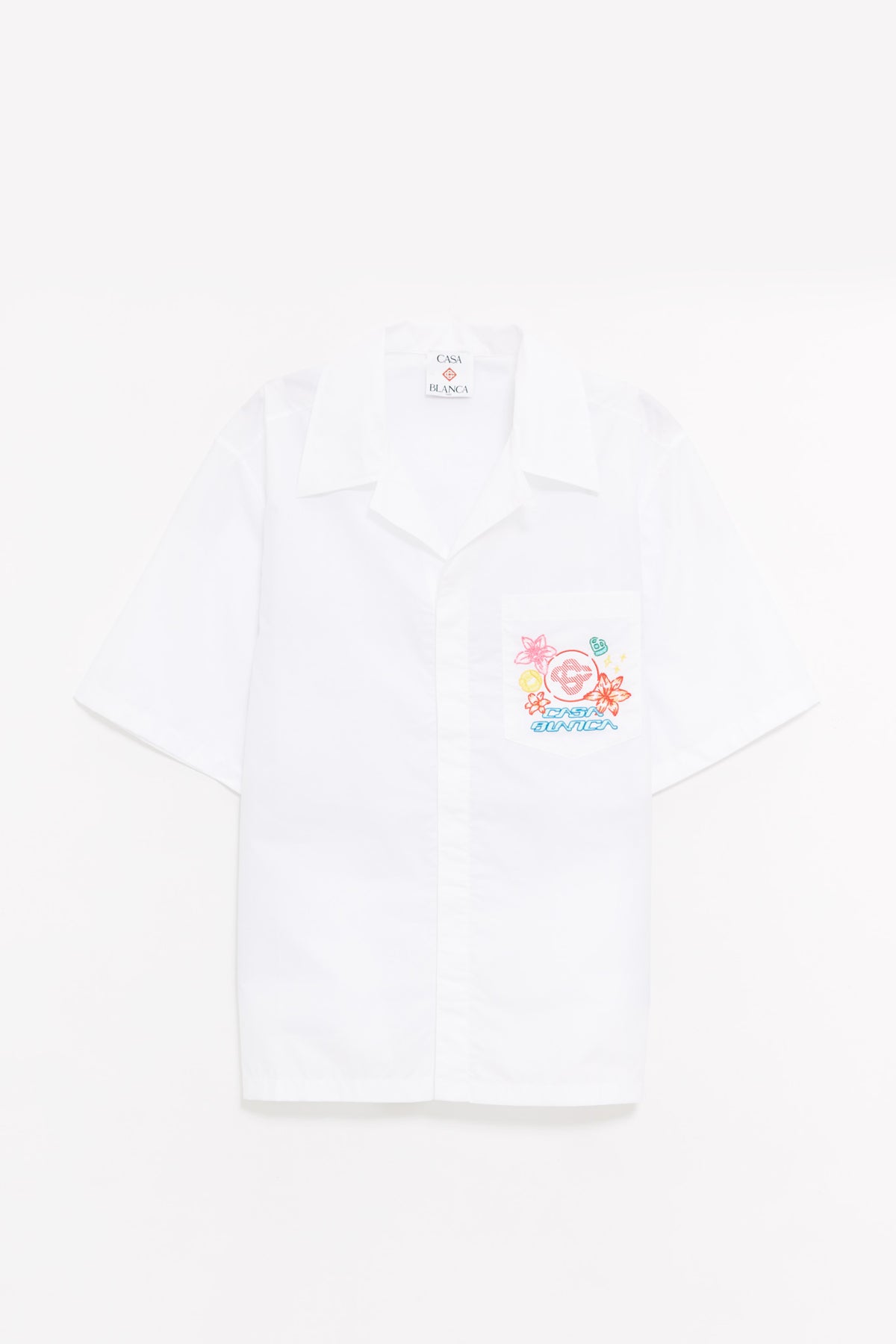 CASABLANCA WHITE COLLAGE D’ICONES SHIRT