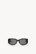 CASABLANCA BLACK OVAL WAVE SUNGLASSES