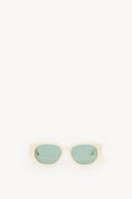 CASABLANCA CREAM OVAL WAVE SUNGLASSES