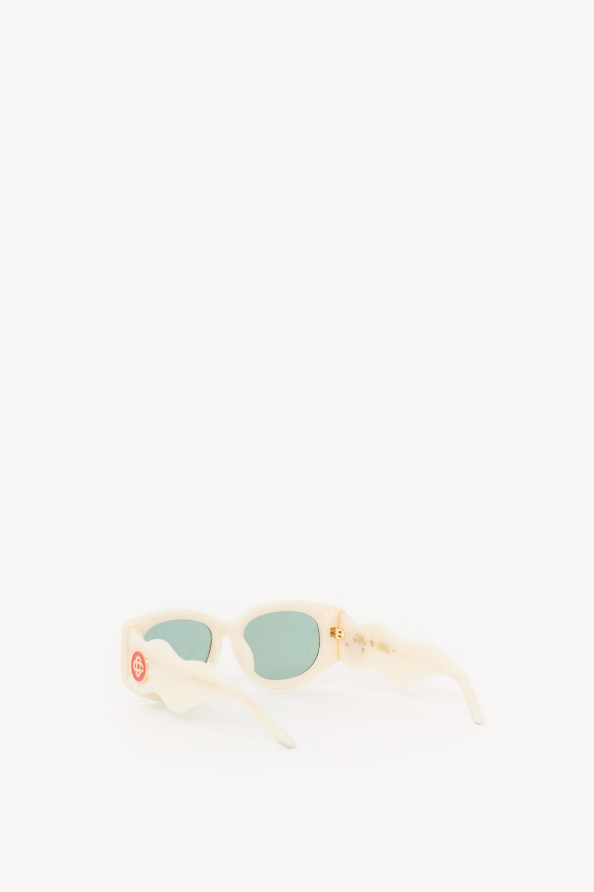 CASABLANCA CREAM OVAL WAVE SUNGLASSES