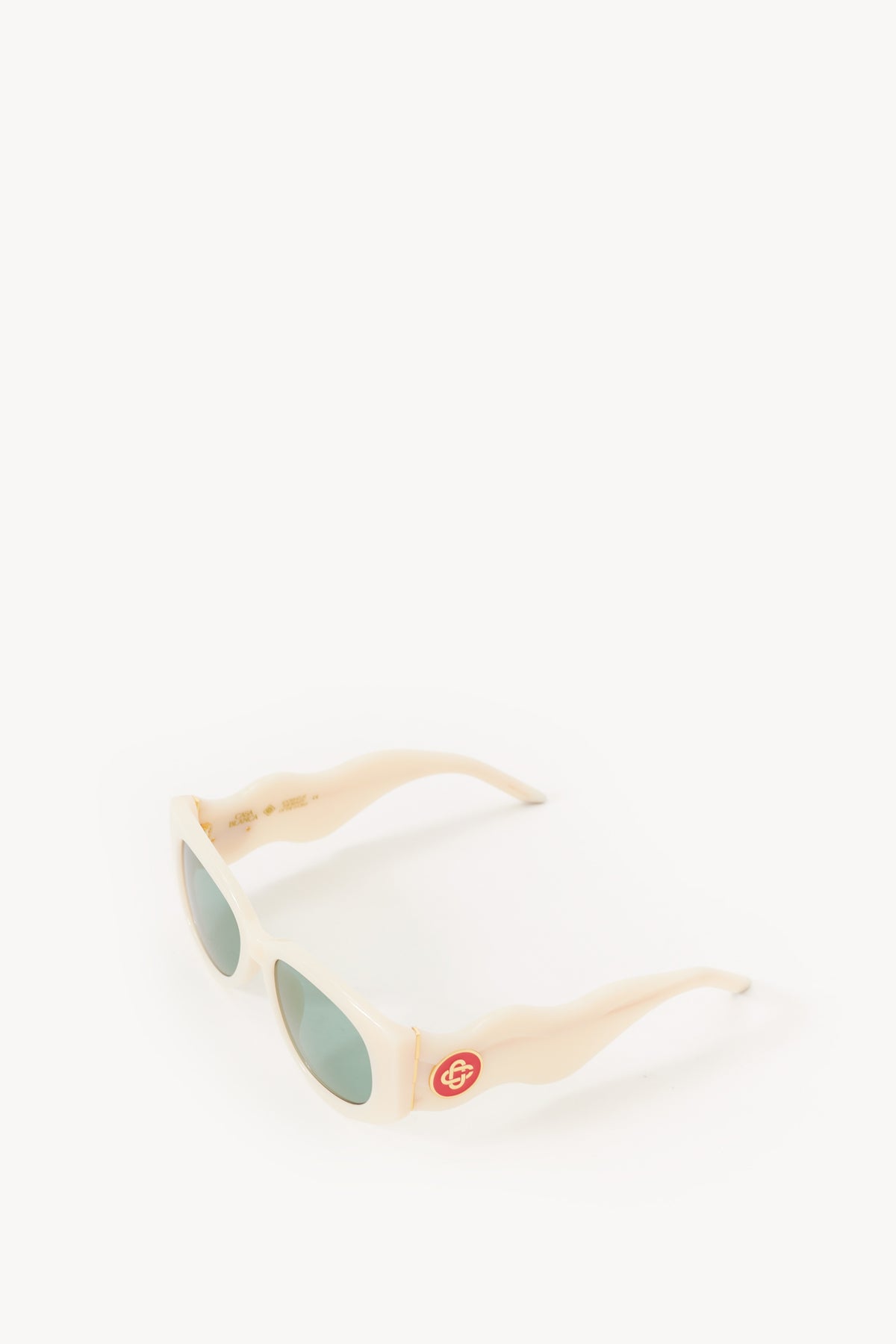 CASABLANCA CREAM OVAL WAVE SUNGLASSES