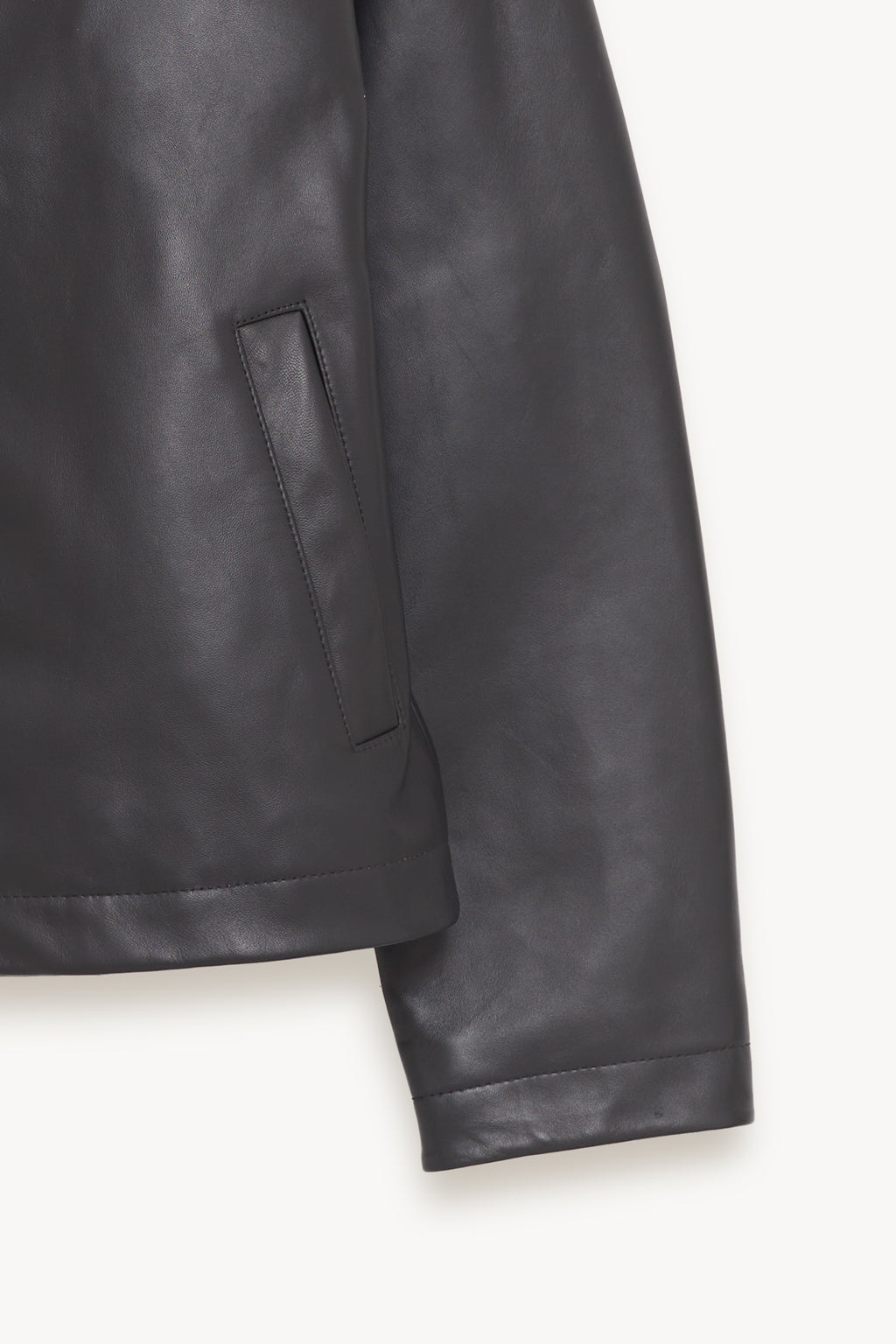 SUNFLOWER BLACK SHORT LEATHER JACKET