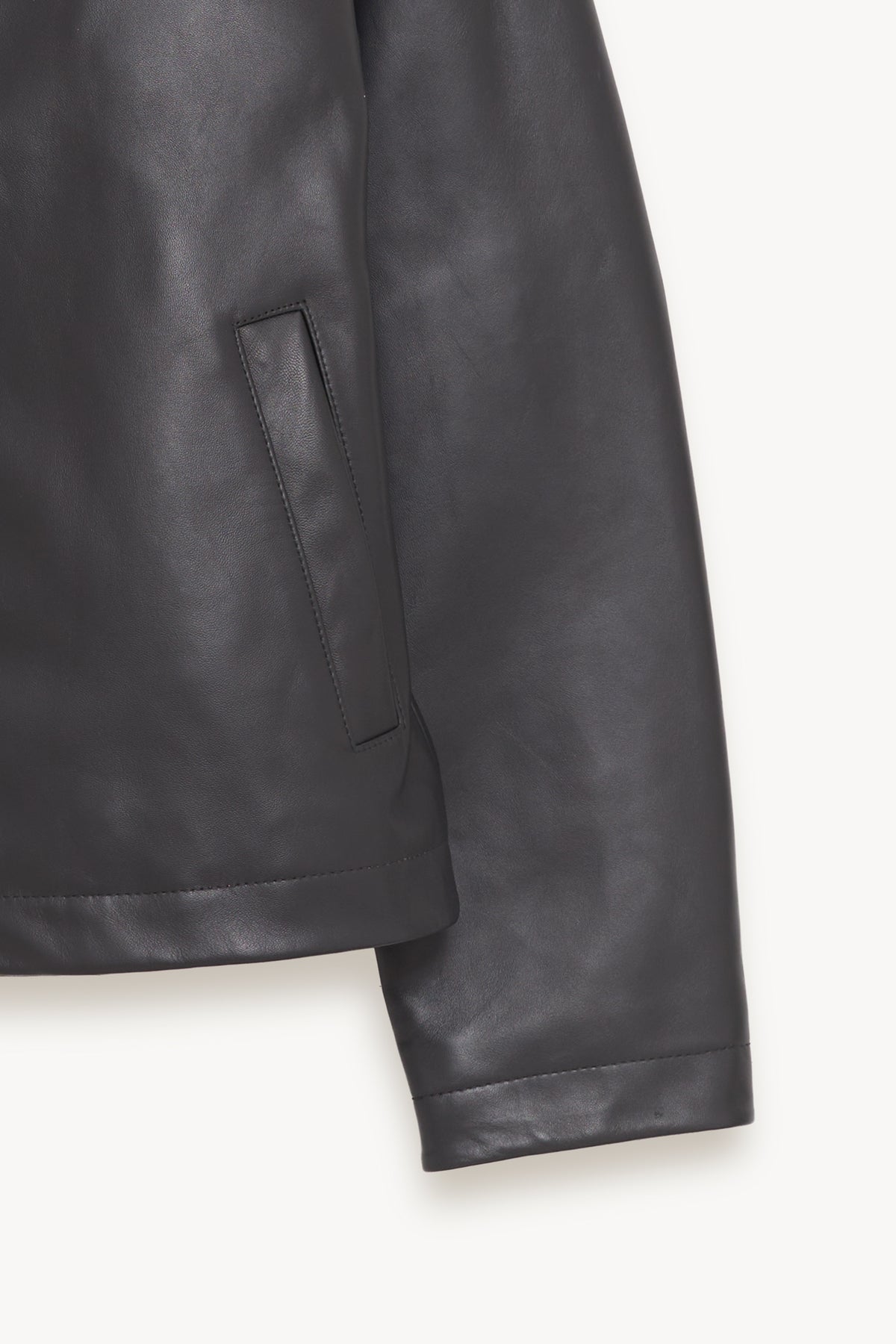 SUNFLOWER BLACK SHORT LEATHER JACKET