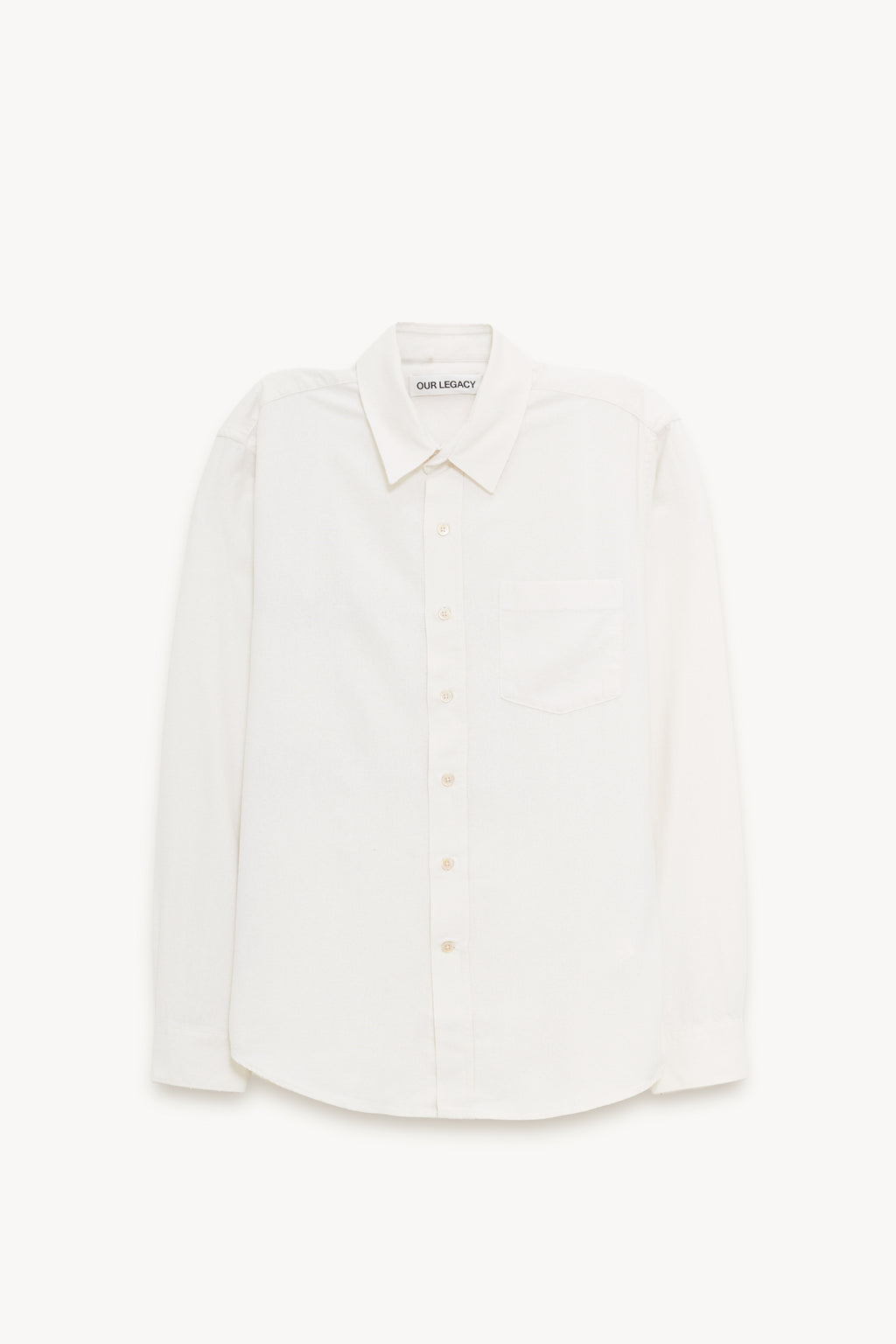 OUR LEGACY WHITE SILK CLASSIC SHIRT