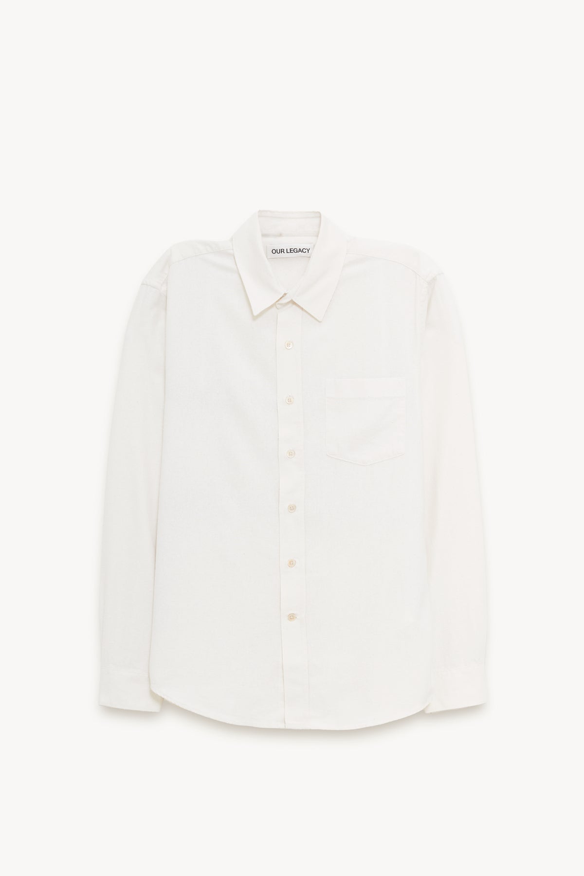 OUR LEGACY WHITE SILK CLASSIC SHIRT