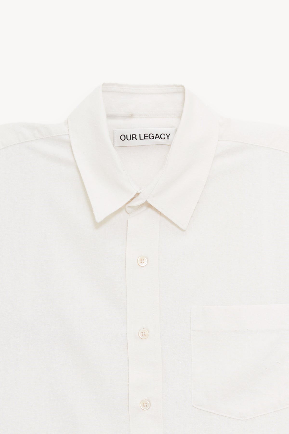 OUR LEGACY WHITE SILK CLASSIC SHIRT