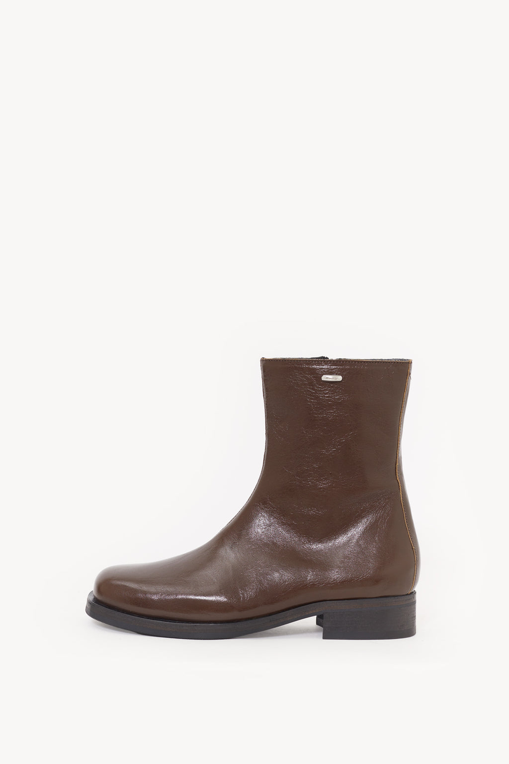 OUR LEGACY OLIVE LEATHER CAMION BOOTS
