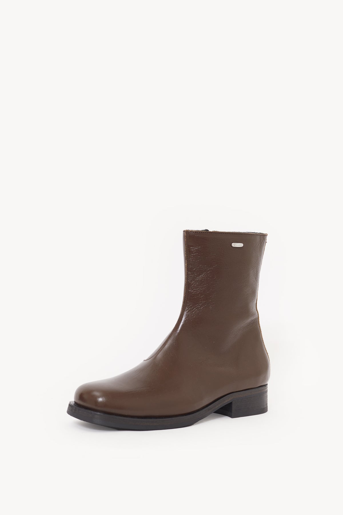 OUR LEGACY OLIVE LEATHER CAMION BOOTS