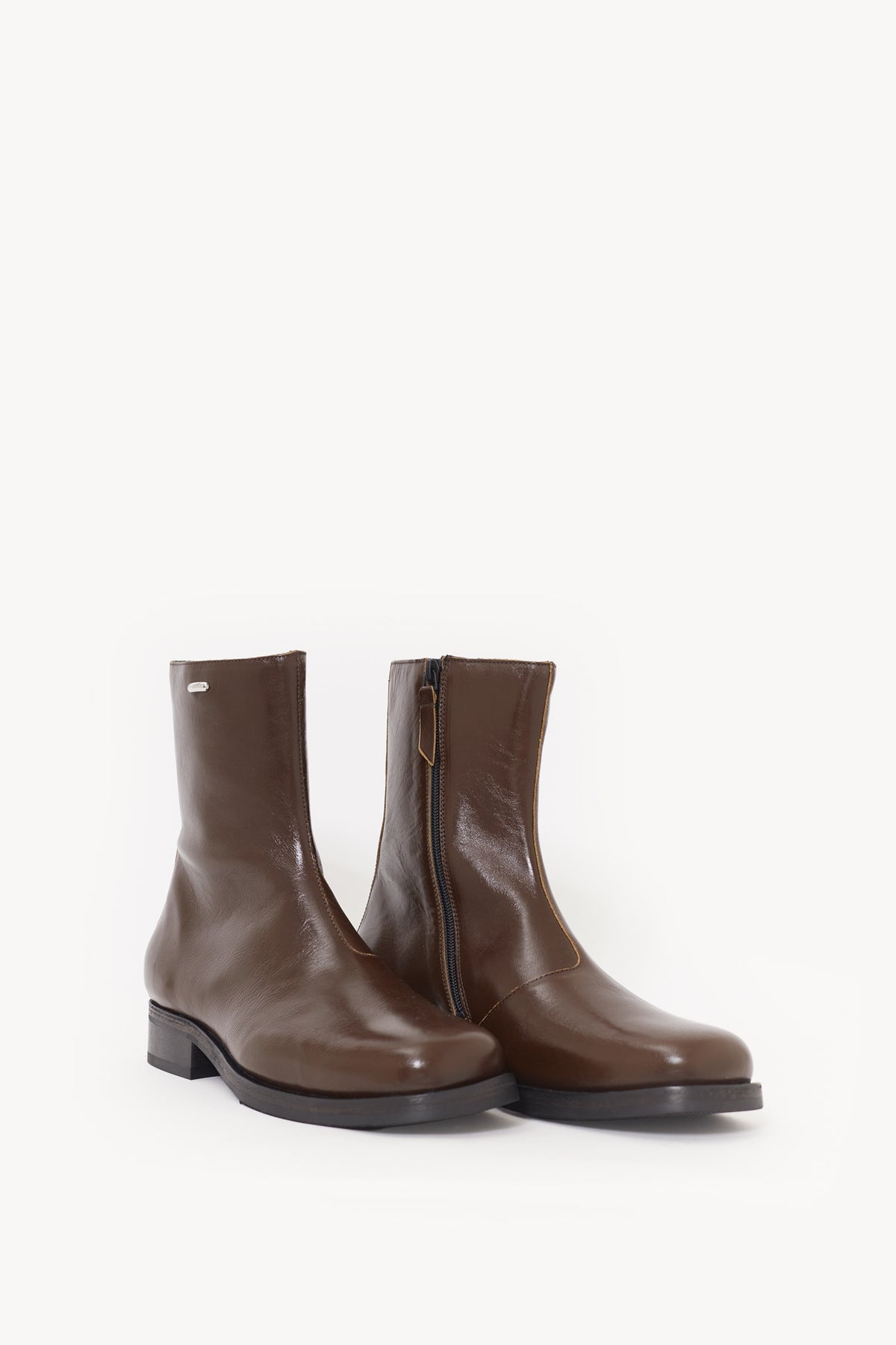OUR LEGACY OLIVE LEATHER CAMION BOOTS