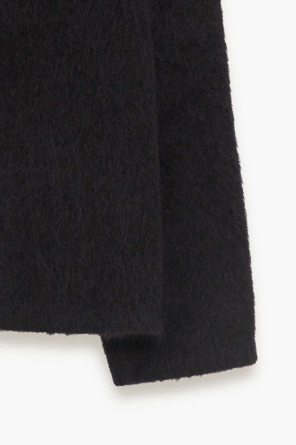 OUR LEGACY BLACK HAIRY WOOL FULL ZIP HOODIE CARDIGAN