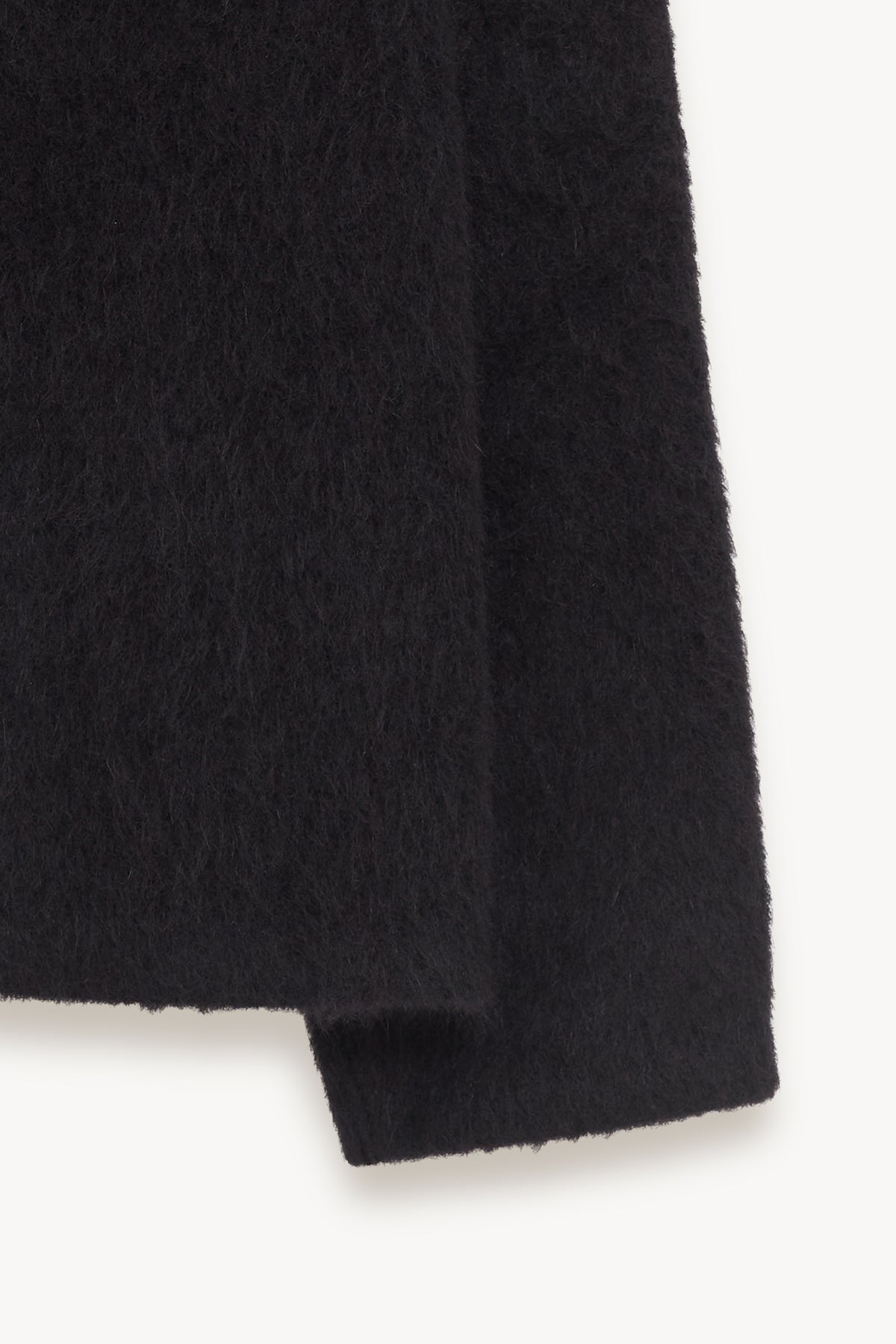 OUR LEGACY BLACK HAIRY WOOL FULL ZIP HOODIE CARDIGAN
