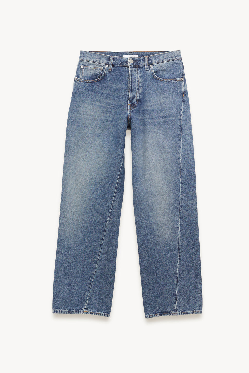 SUNFLOWER MID BLUE WIDE TWIST TROUSER