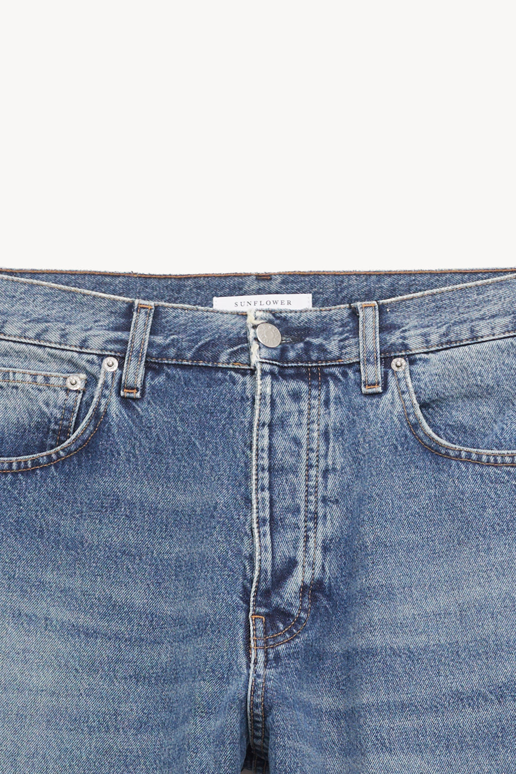 SUNFLOWER MID BLUE WIDE TWIST TROUSER