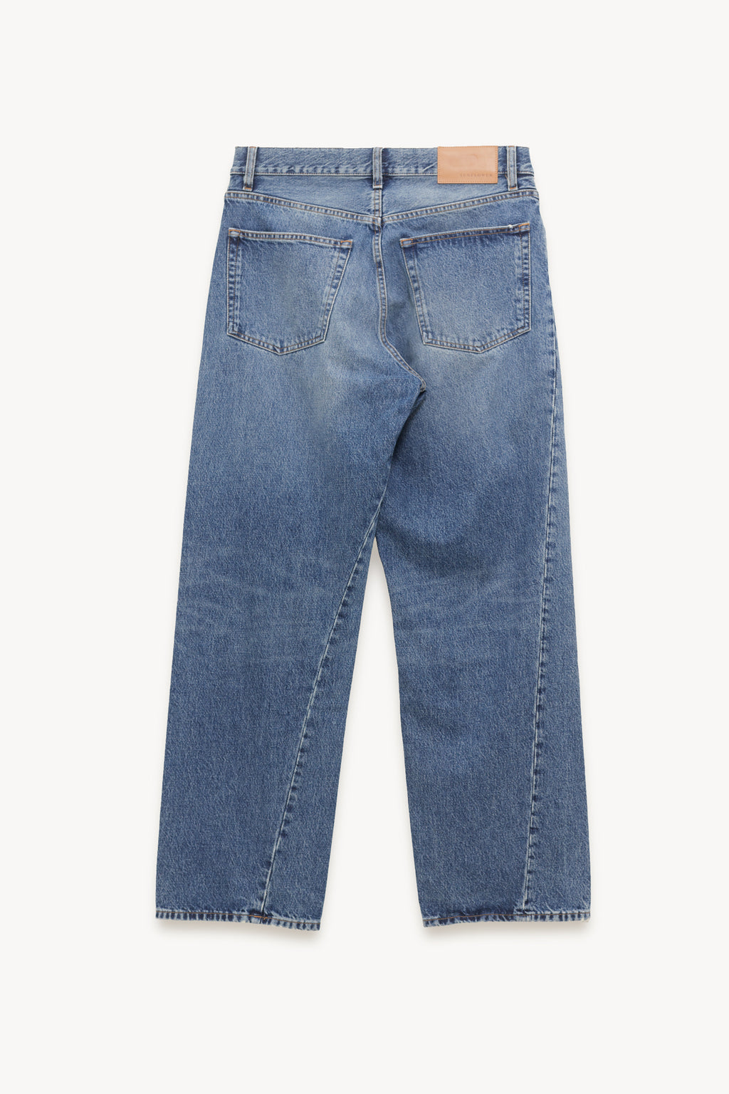 SUNFLOWER MID BLUE WIDE TWIST TROUSER