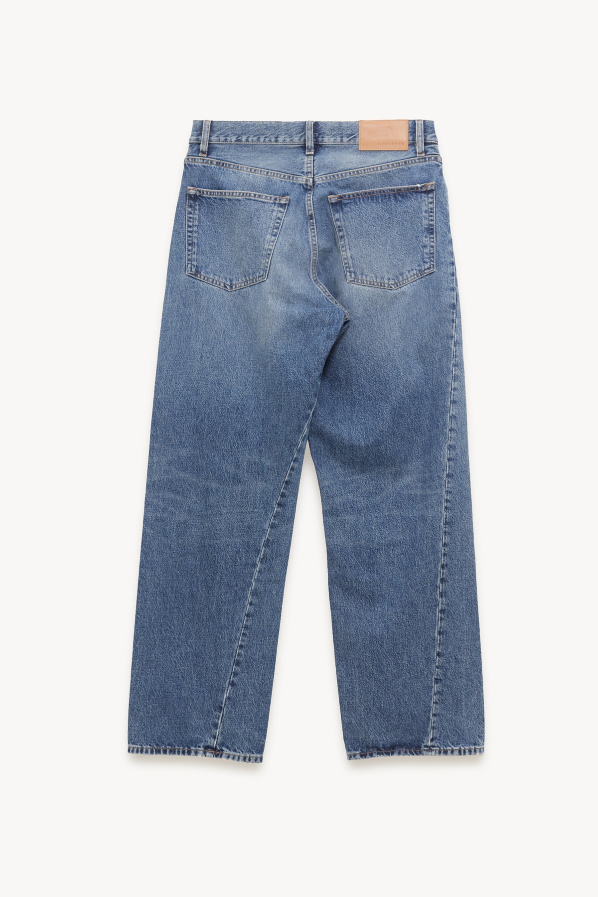 SUNFLOWER MID BLUE WIDE TWIST TROUSER
