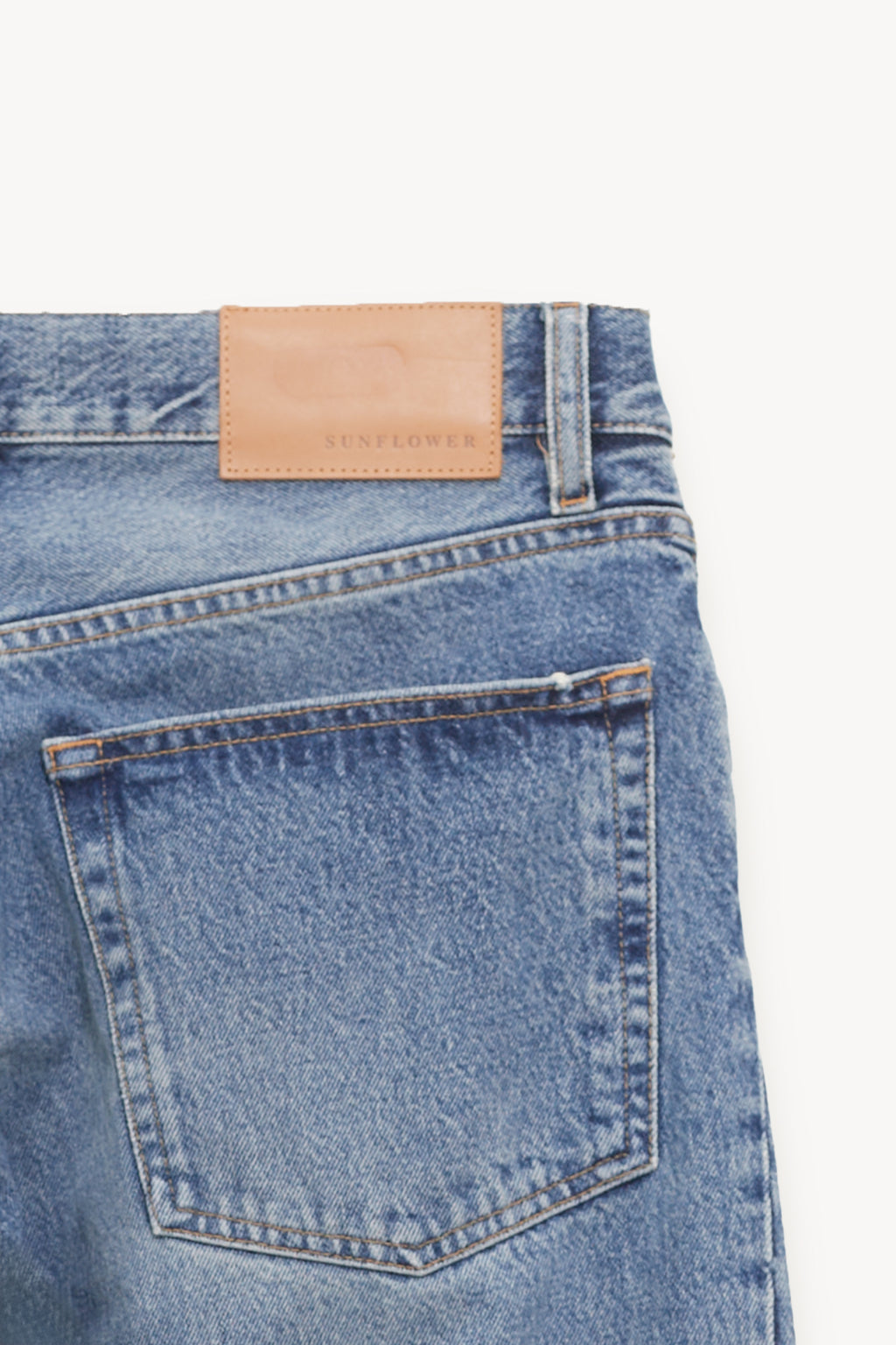 SUNFLOWER MID BLUE WIDE TWIST TROUSER