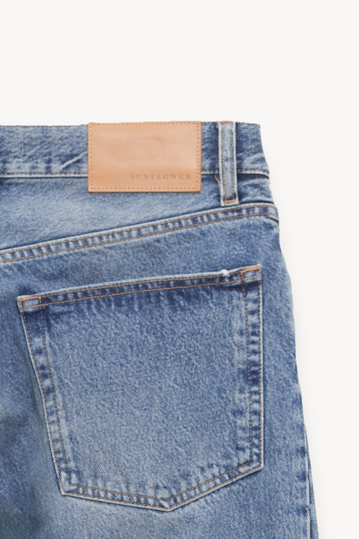 SUNFLOWER MID BLUE WIDE TWIST TROUSER