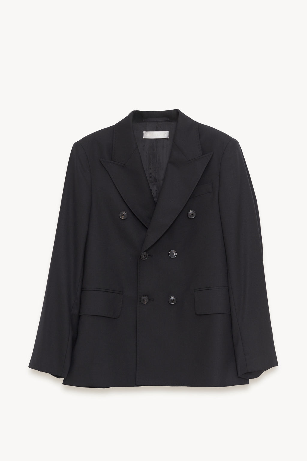 OUR LEGACY BLACK PANAMA UNCONSTRUCTED DB BLAZER
