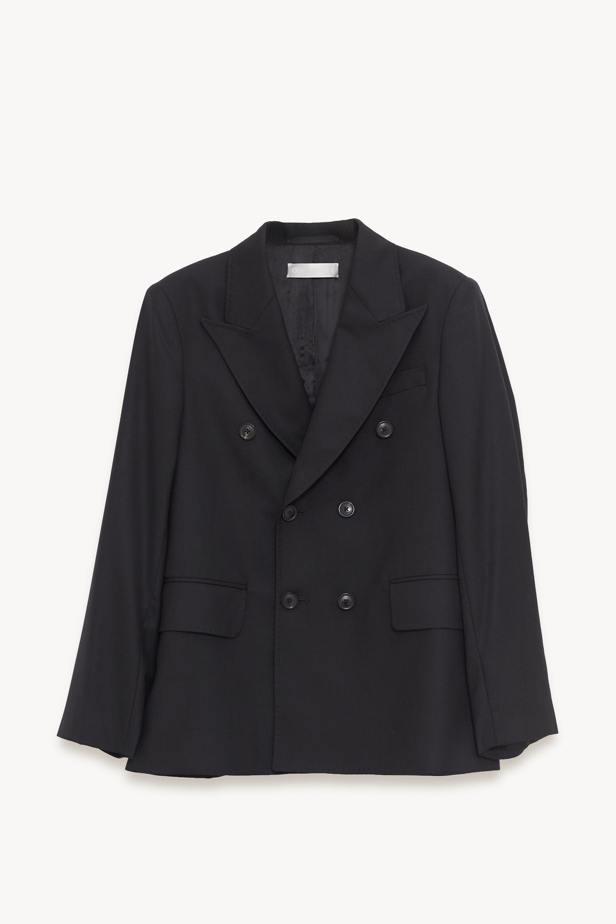 OUR LEGACY BLACK PANAMA UNCONSTRUCTED DB BLAZER