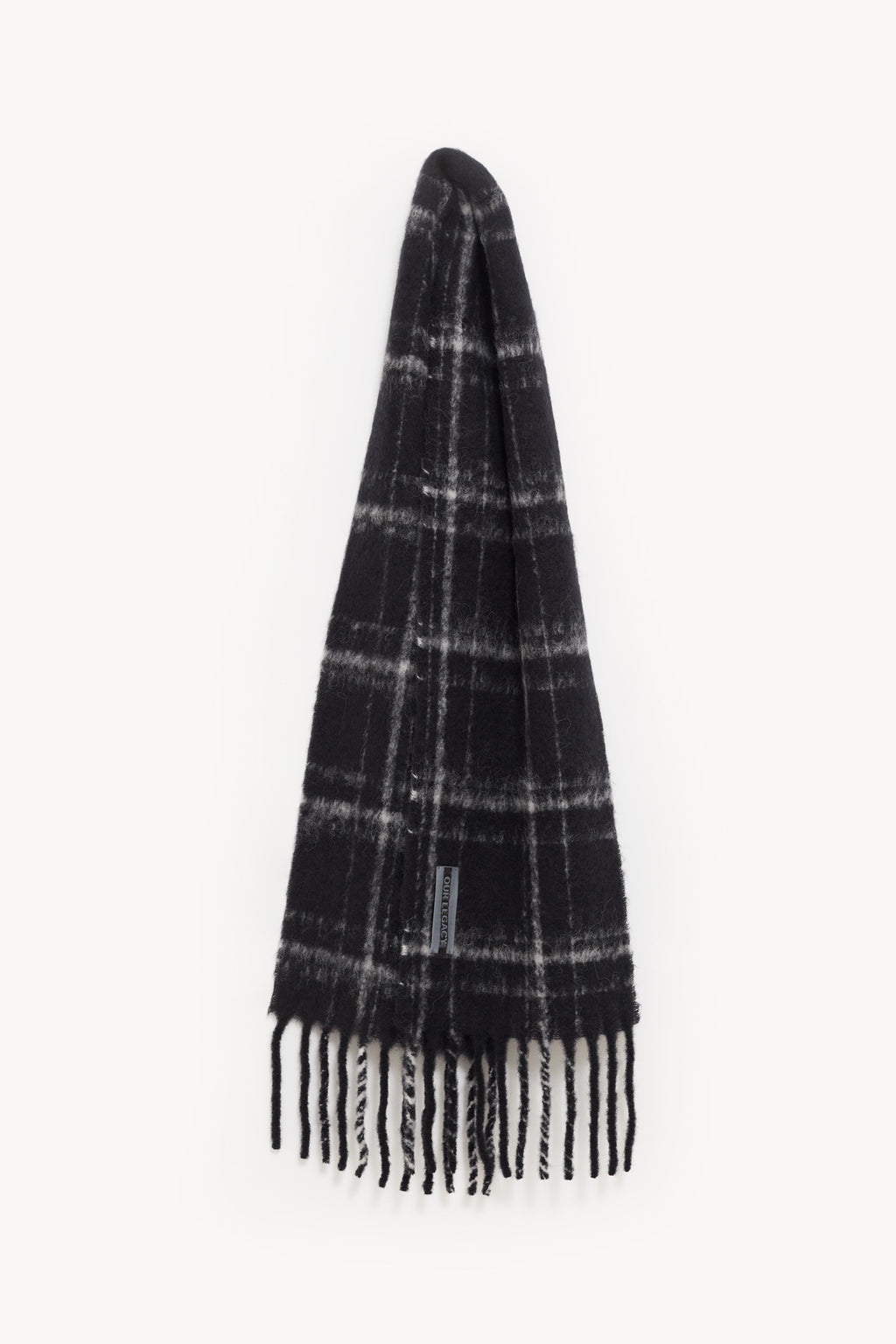 OUR LEGACY BLACK FUZZY ESTATE SCARF