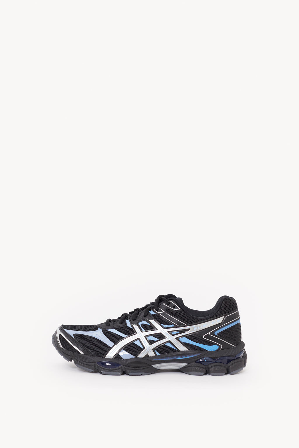 ASICS BLACK PURE SILVER GEL CUMULUS 16 SNEAKERS