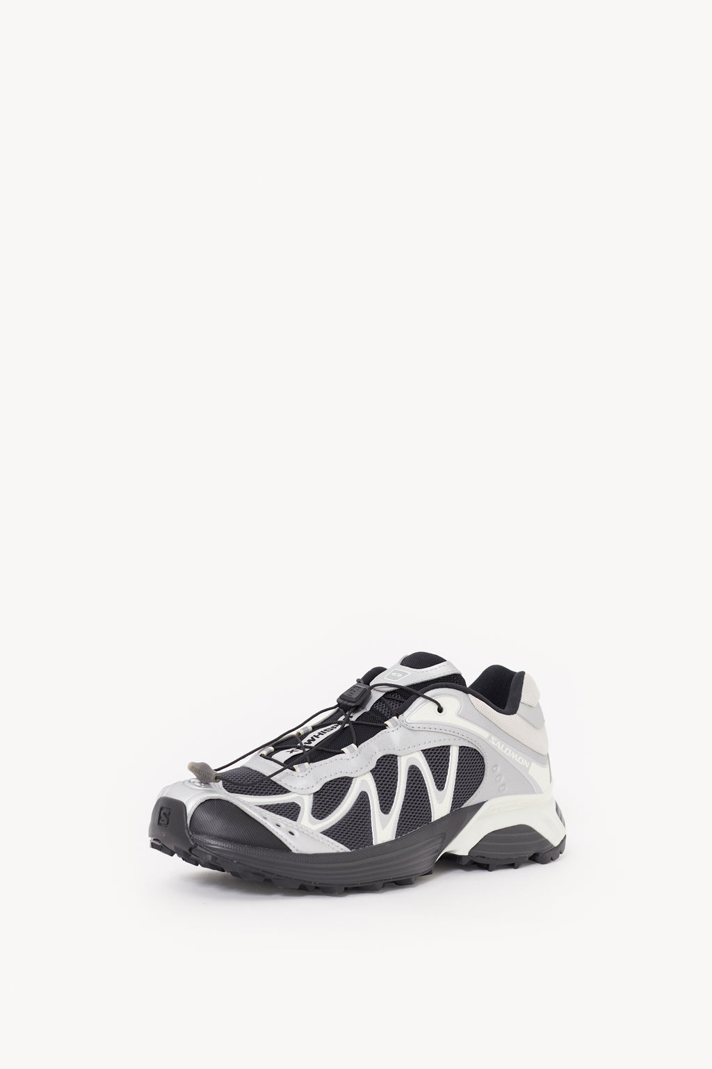 SALOMON BLACK SILVER XT WHISPER SNEAKERS