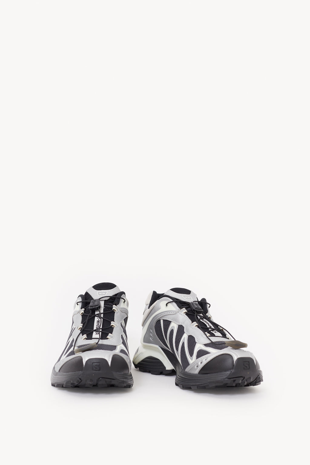 SALOMON BLACK SILVER XT WHISPER SNEAKERS