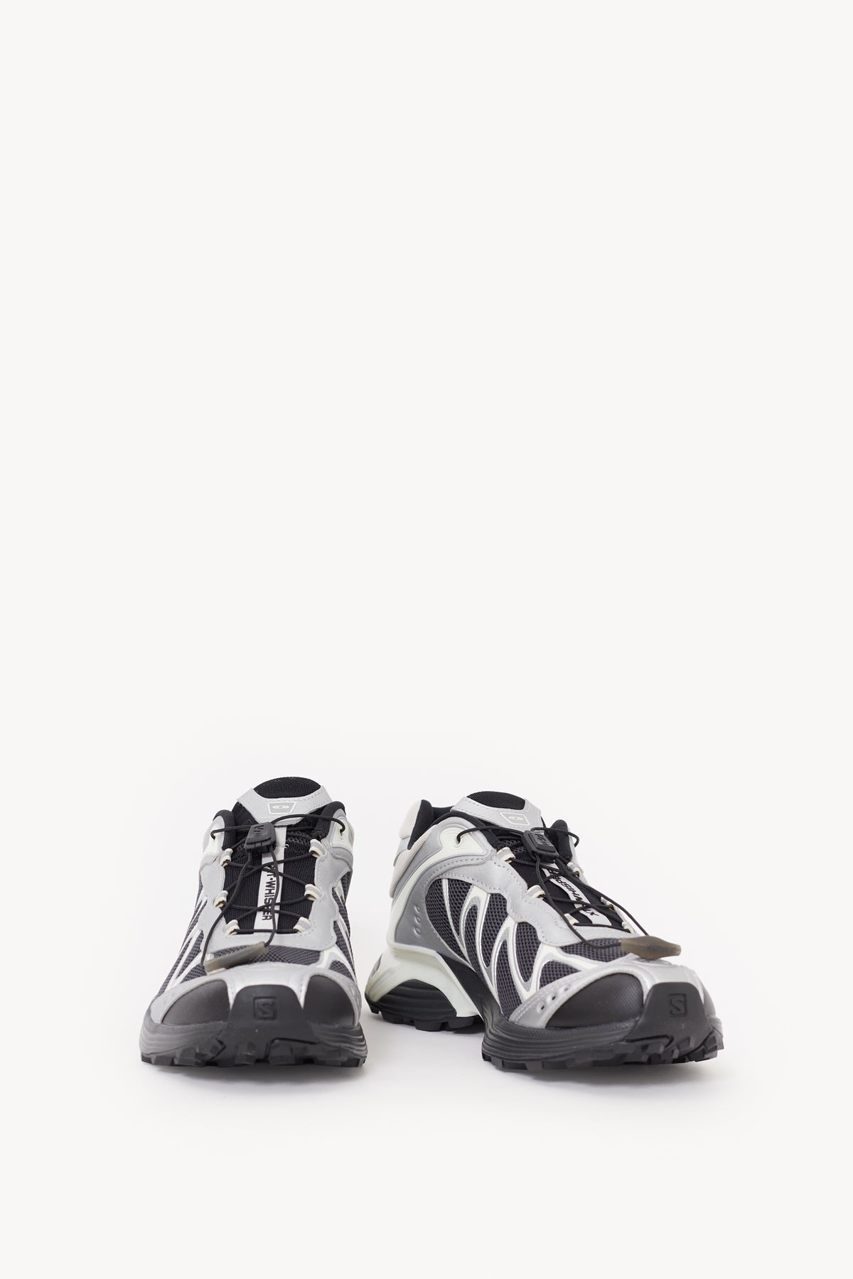 SALOMON BLACK SILVER XT WHISPER SNEAKERS