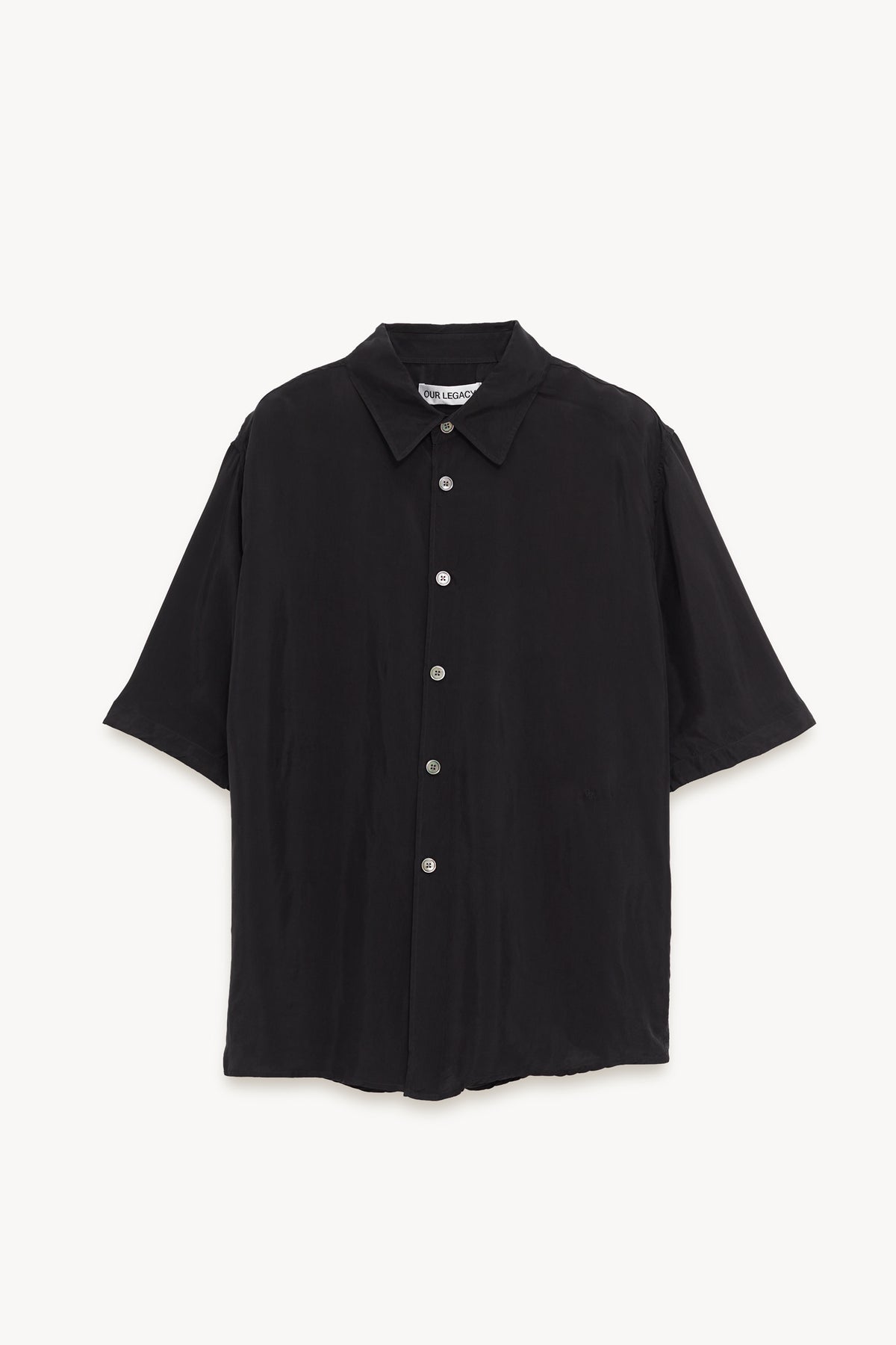 OUR LEGACY CHAR BLACK DUSTVEIL CUPRO BEYOND SHIRT