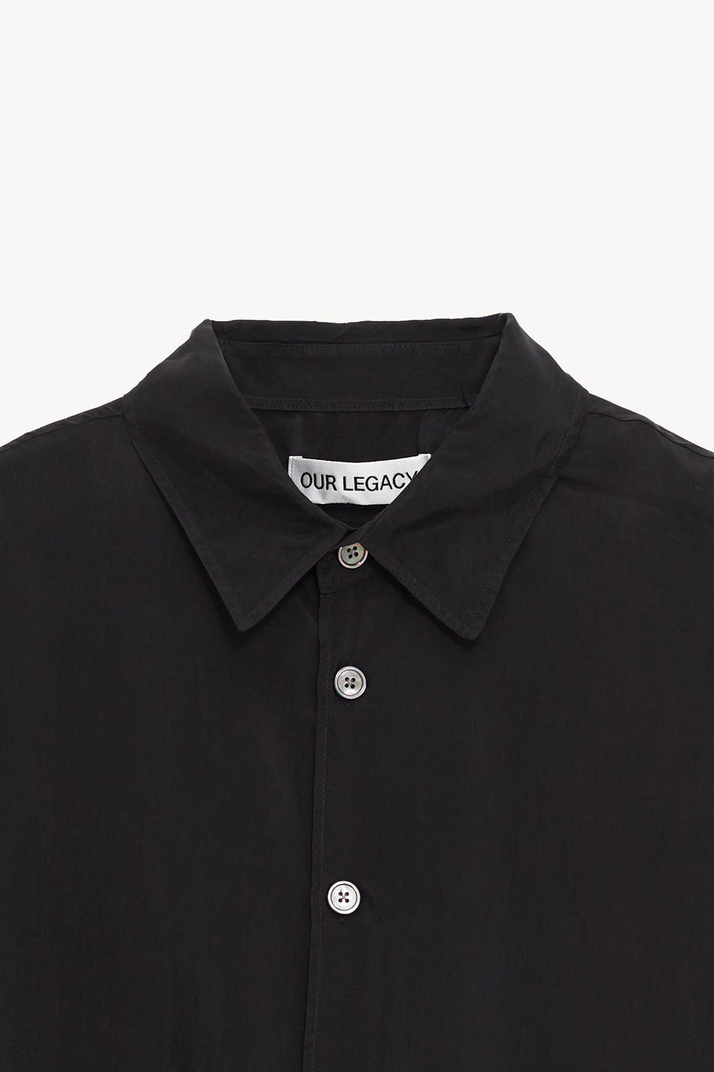 OUR LEGACY CHAR BLACK DUSTVEIL CUPRO BEYOND SHIRT