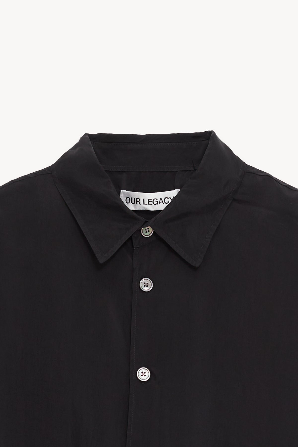 OUR LEGACY CHAR BLACK DUSTVEIL CUPRO BEYOND SHIRT