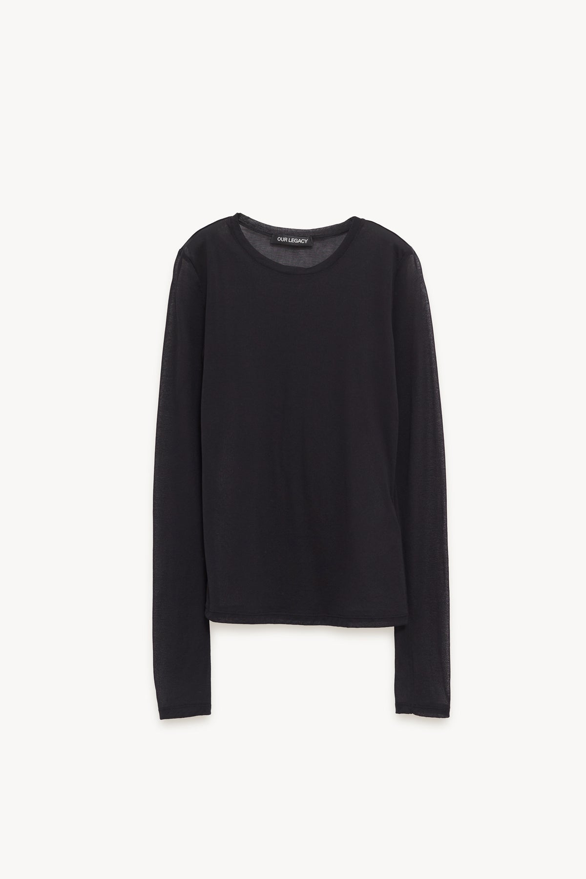 OUR LEGACY BLACK STOCKING JERSEY SUPER SLIM LONGSLEEVE T SHIRT
