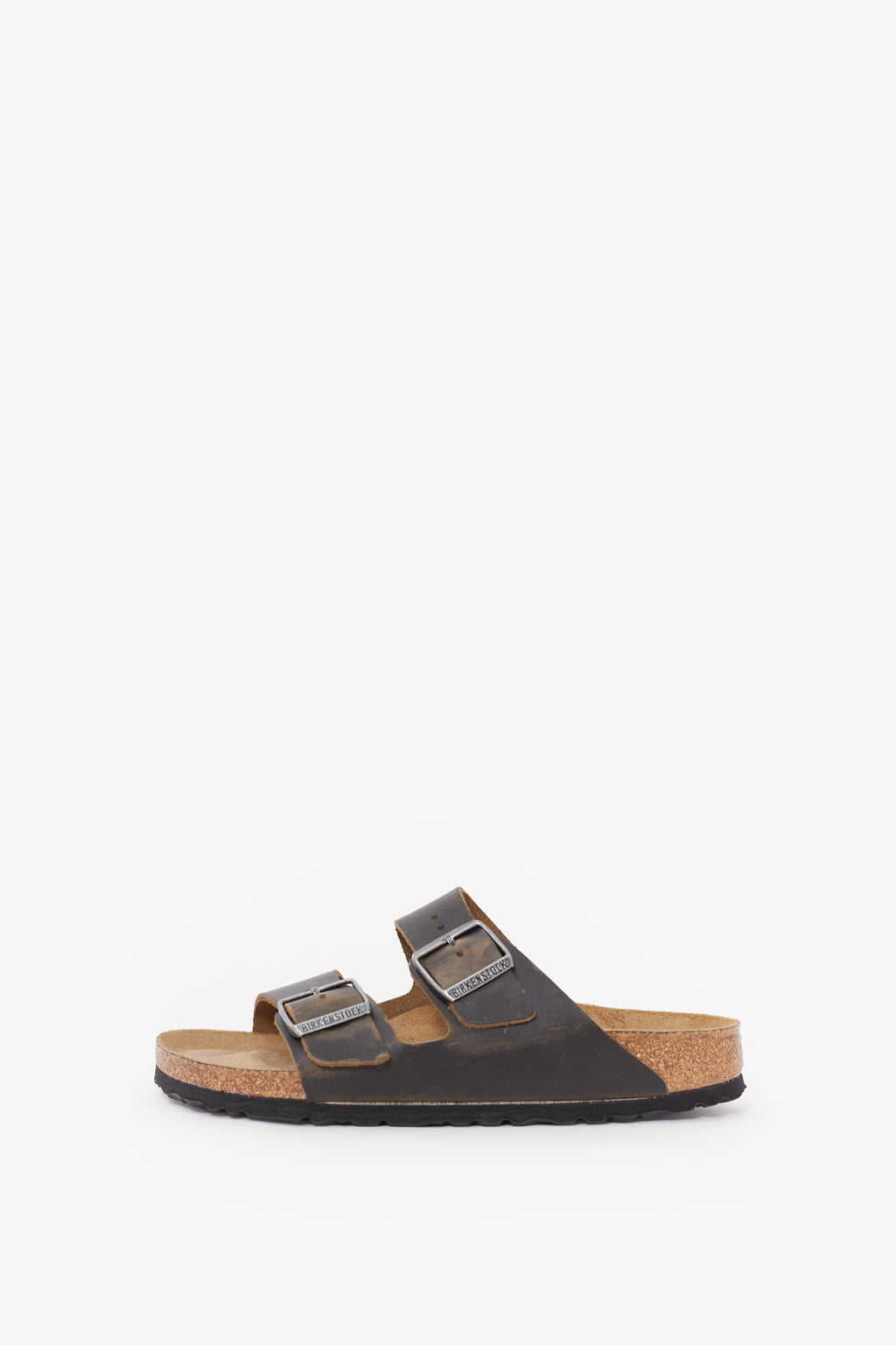 BIRKENSTOCK FADED KHAKI ARIZONA REGULAR SOFT FOOTBED OILED LEATHER SANDALS