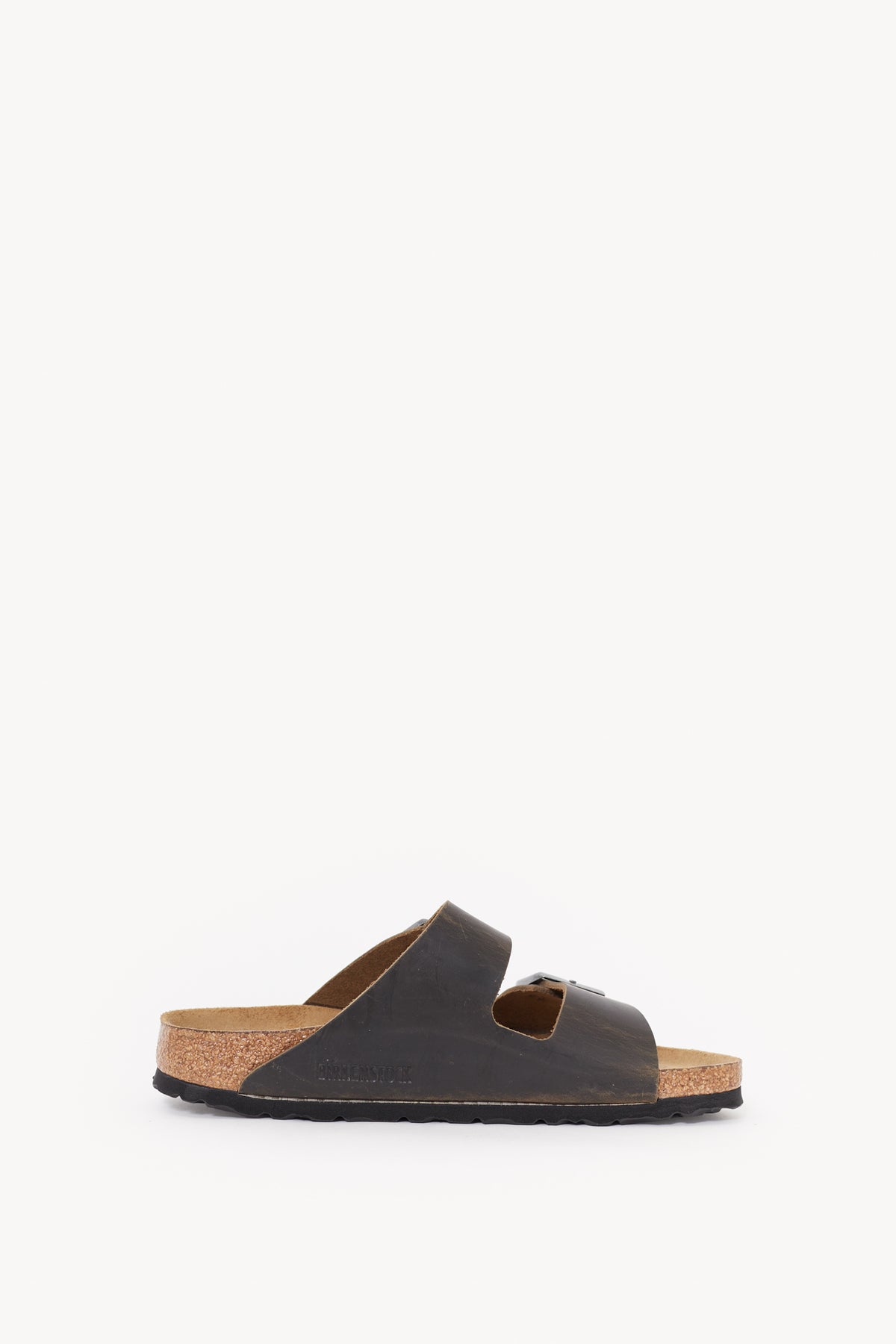 BIRKENSTOCK FADED KHAKI ARIZONA REGULAR SOFT FOOTBED OILED LEATHER SANDALS