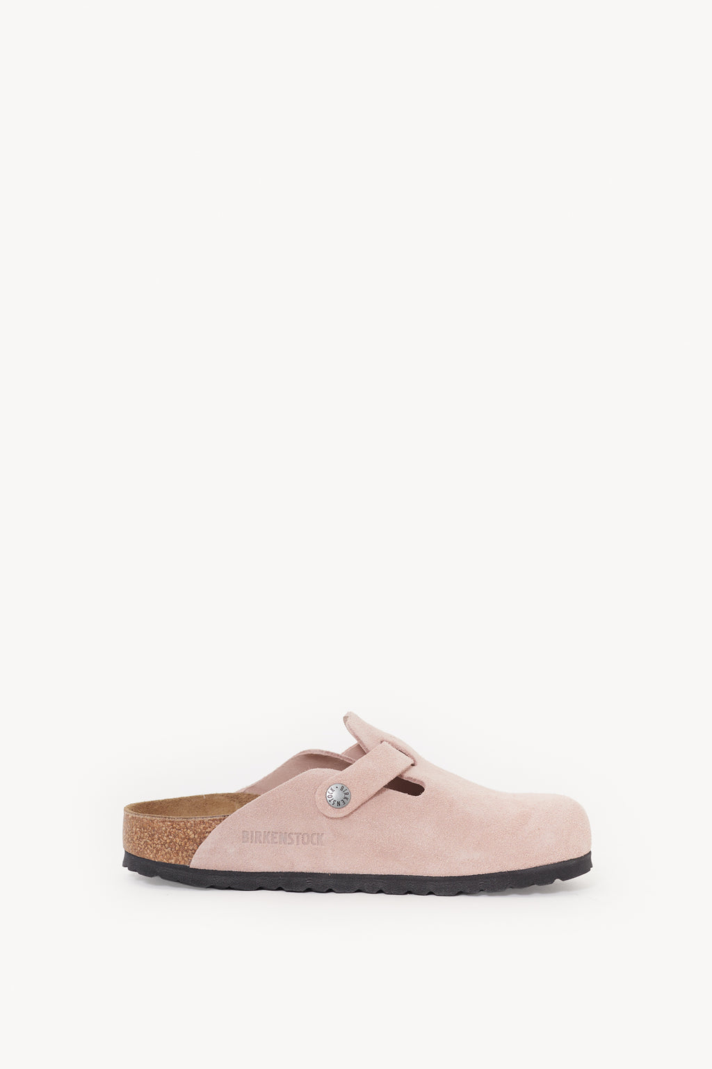 BIRKENSTOCK PINK CLAY BOSTON NARROW SUEDE LEATHER CLOGS