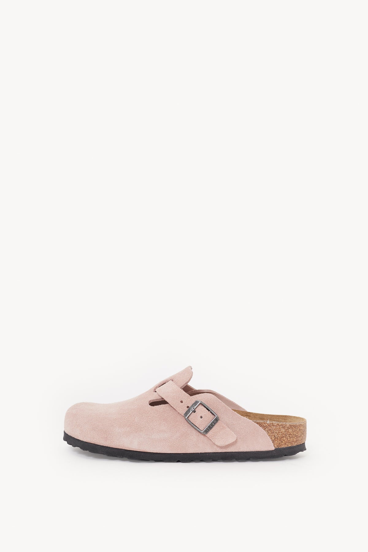 BIRKENSTOCK PINK CLAY BOSTON REGULAR SUEDE LEATHER CLOGS