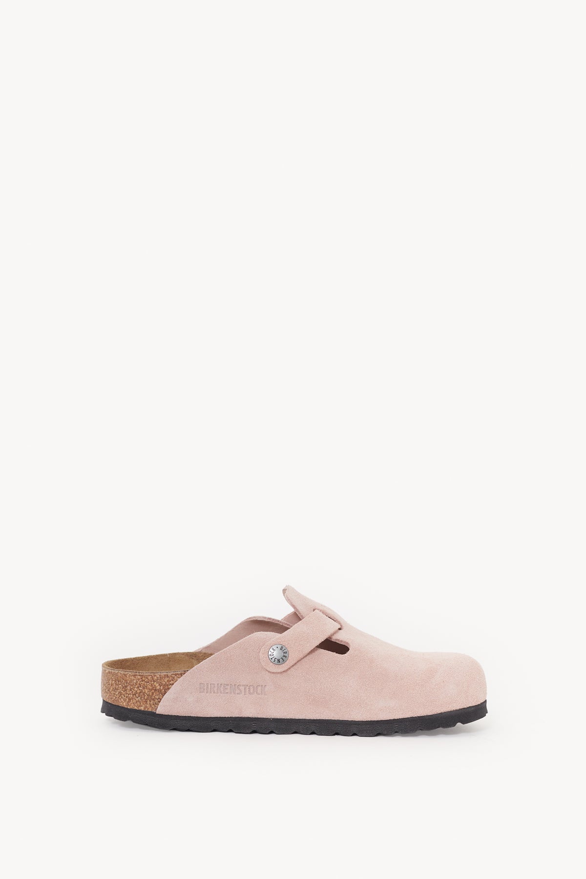 BIRKENSTOCK PINK CLAY BOSTON REGULAR SUEDE LEATHER CLOGS
