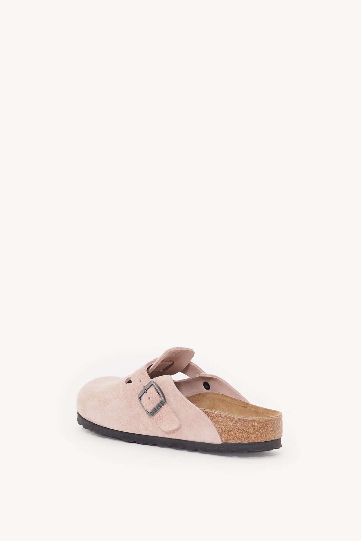 BIRKENSTOCK PINK CLAY BOSTON REGULAR SUEDE LEATHER CLOGS