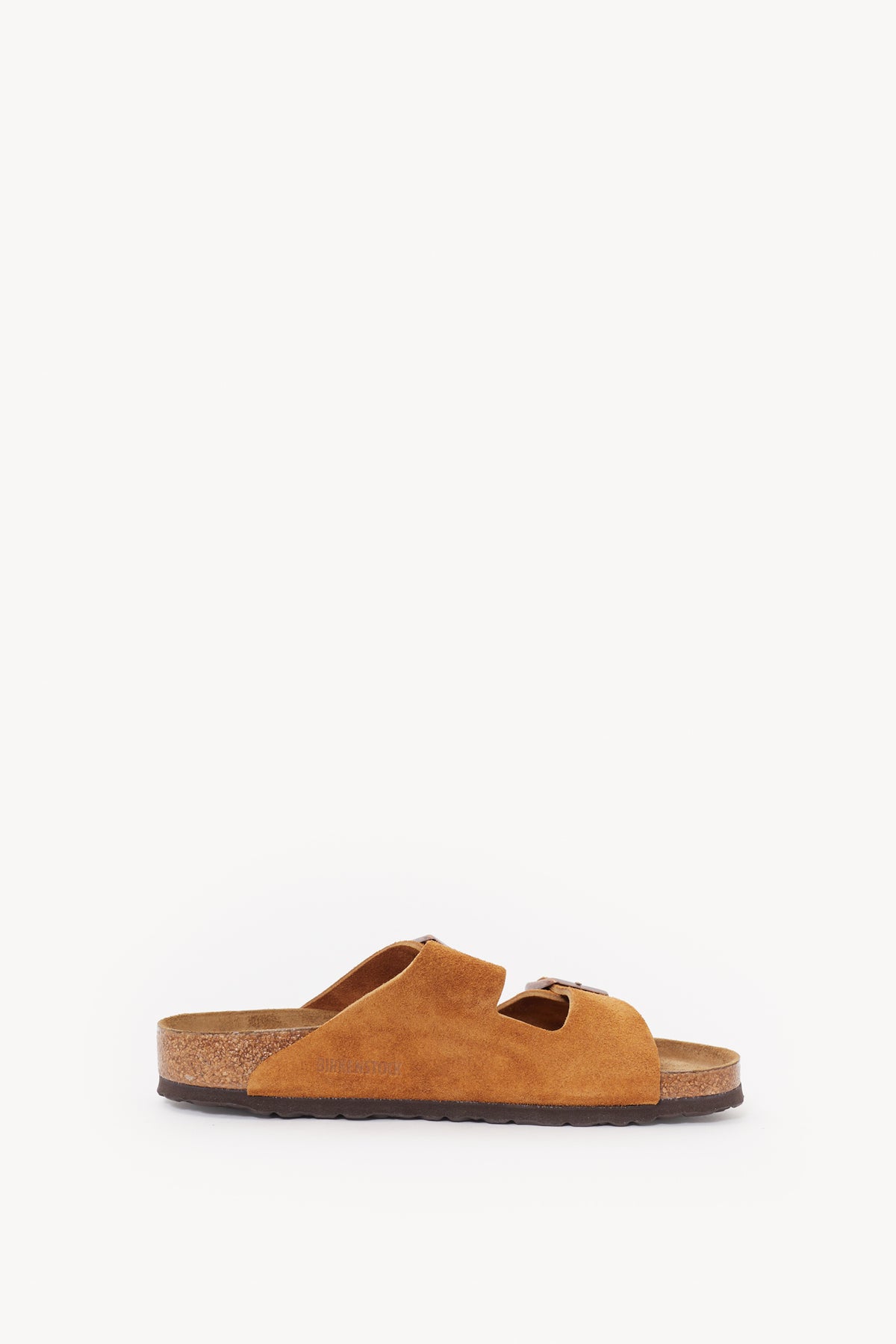 BIRKENSTOCK MINK ARIZONA NARROW SOFT FOOTBED SUEDE LEATHER SANDALS