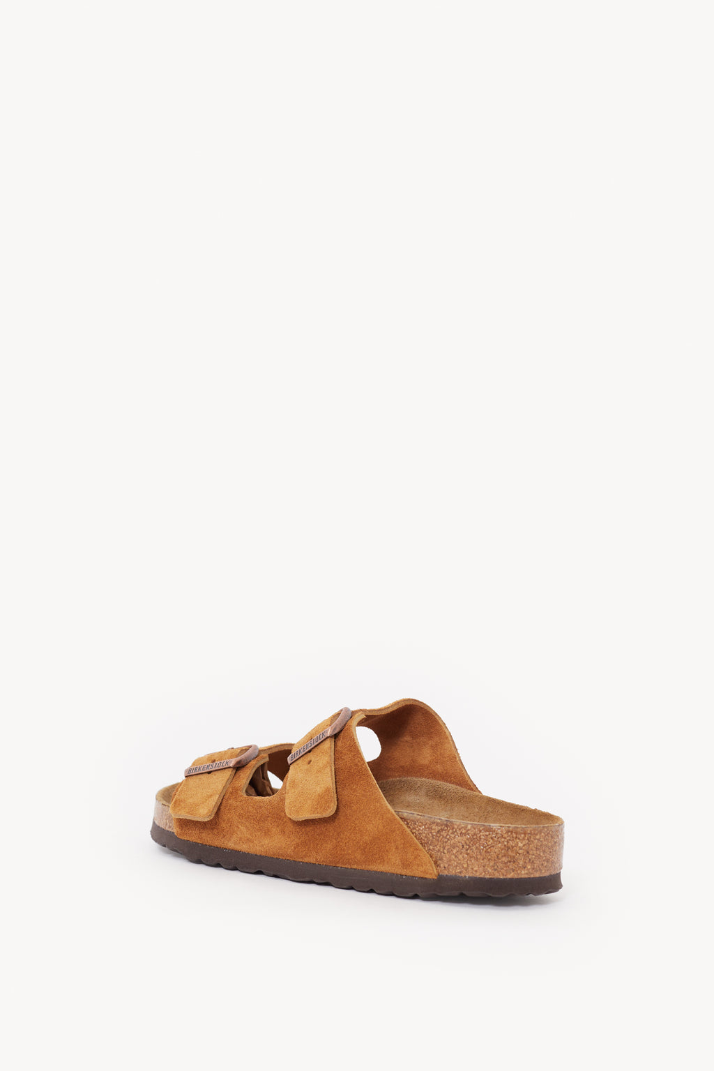 BIRKENSTOCK MINK ARIZONA REGULAR SOFT FOOTBED SUEDE LEATHER SANDALS