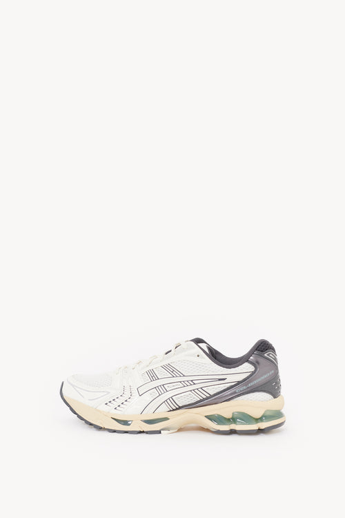 ASICS CREAM OBSIDIAN GREY GEL KAYANO 14 SNEAKERS